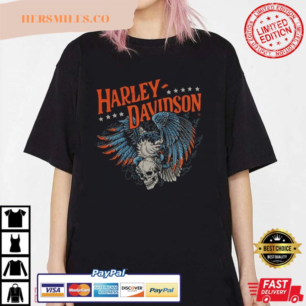 Legendary Harley Davidson Eagle Skull Best T-Shirt