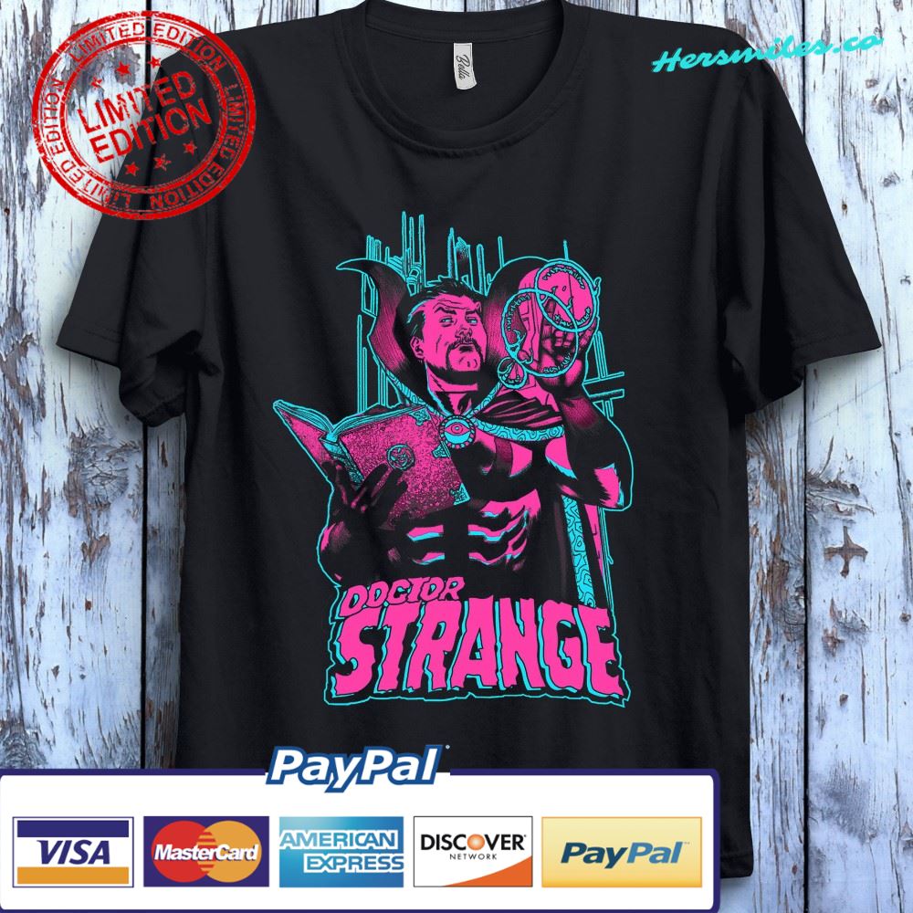 Marvel Doctor Strange Retro Colorful Spell Portrait T-Shirt