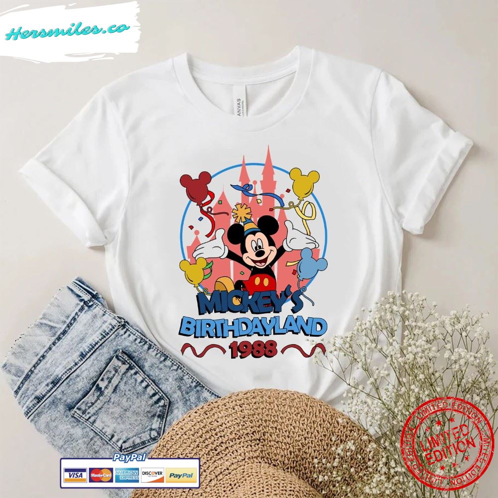Mickey’s Birthdayland retro shirt, Disney Birthdayland shirt, Walt Disney Birthday land shirt, Vintage Birtdayland shirt, Vintage Mickey Tee – 3