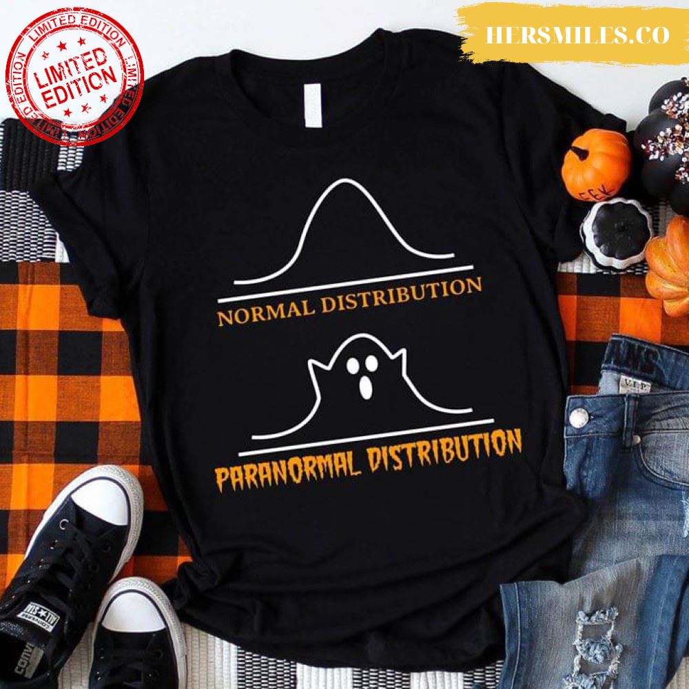 Normal Distribution Paranormal Distribution Boo Halloween T-Shirt