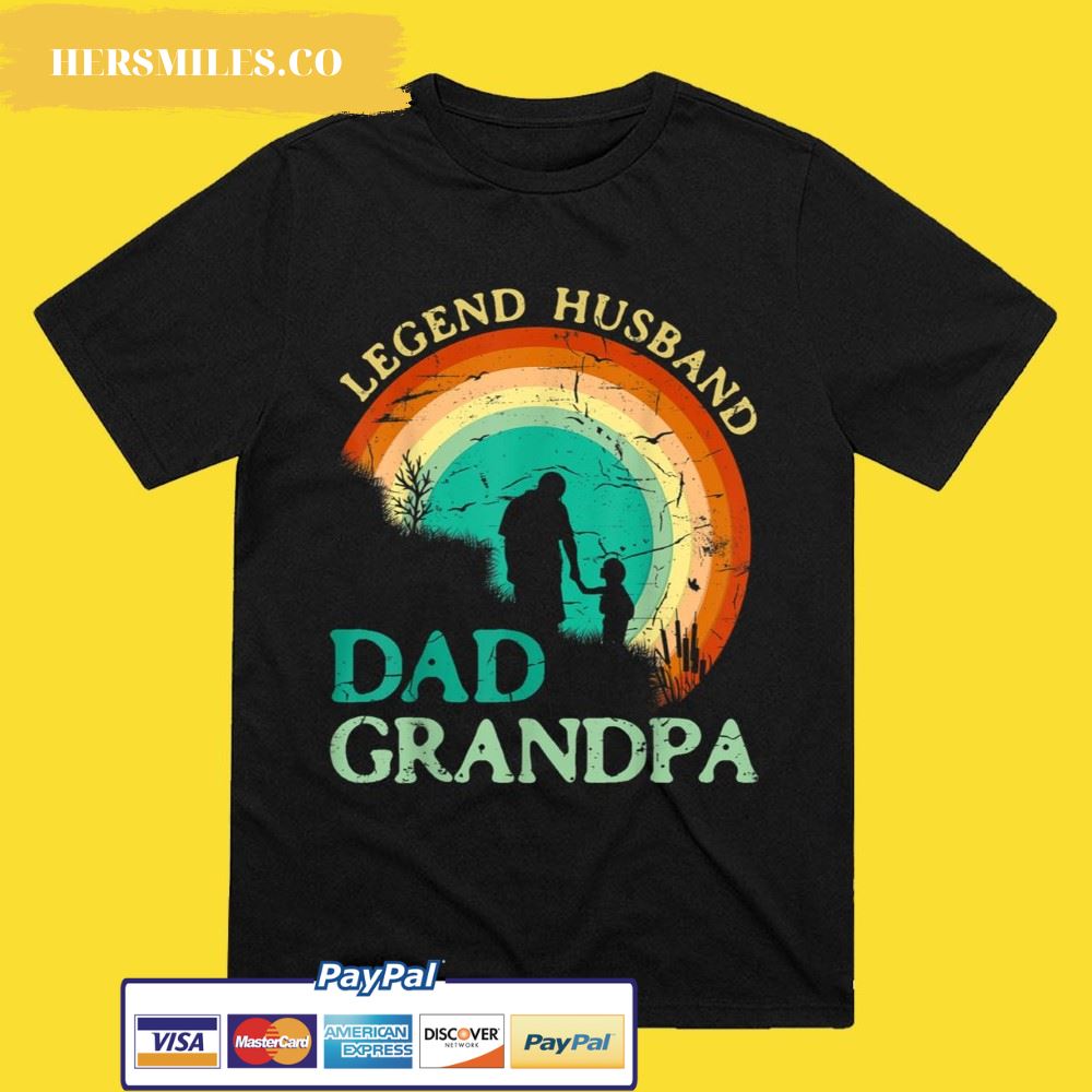 Retro Father’s Day Dad the Legend Husband Dad Grandpa T-Shirt