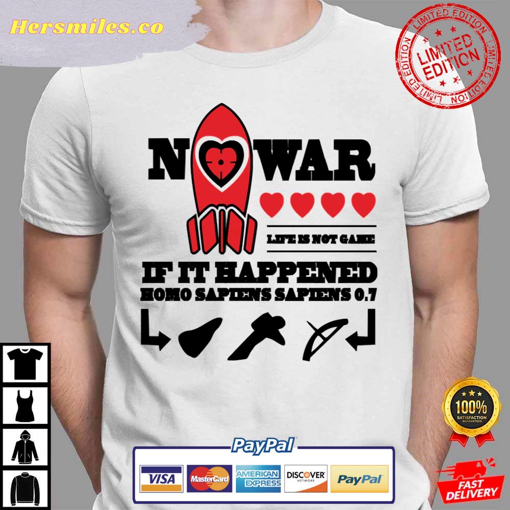 Russia Ukraine War No war  Support Ukraine T-Shirt