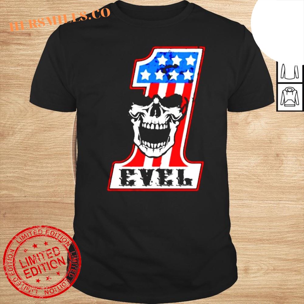 Skull 1 Evel Knievel Americaflag shirt