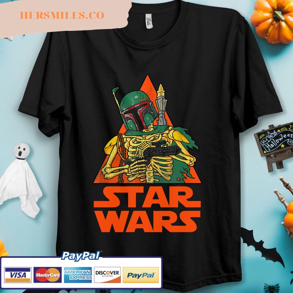 Star Wars Boba Fett Skeleton Halloween Unisex Gift T-Shirt
