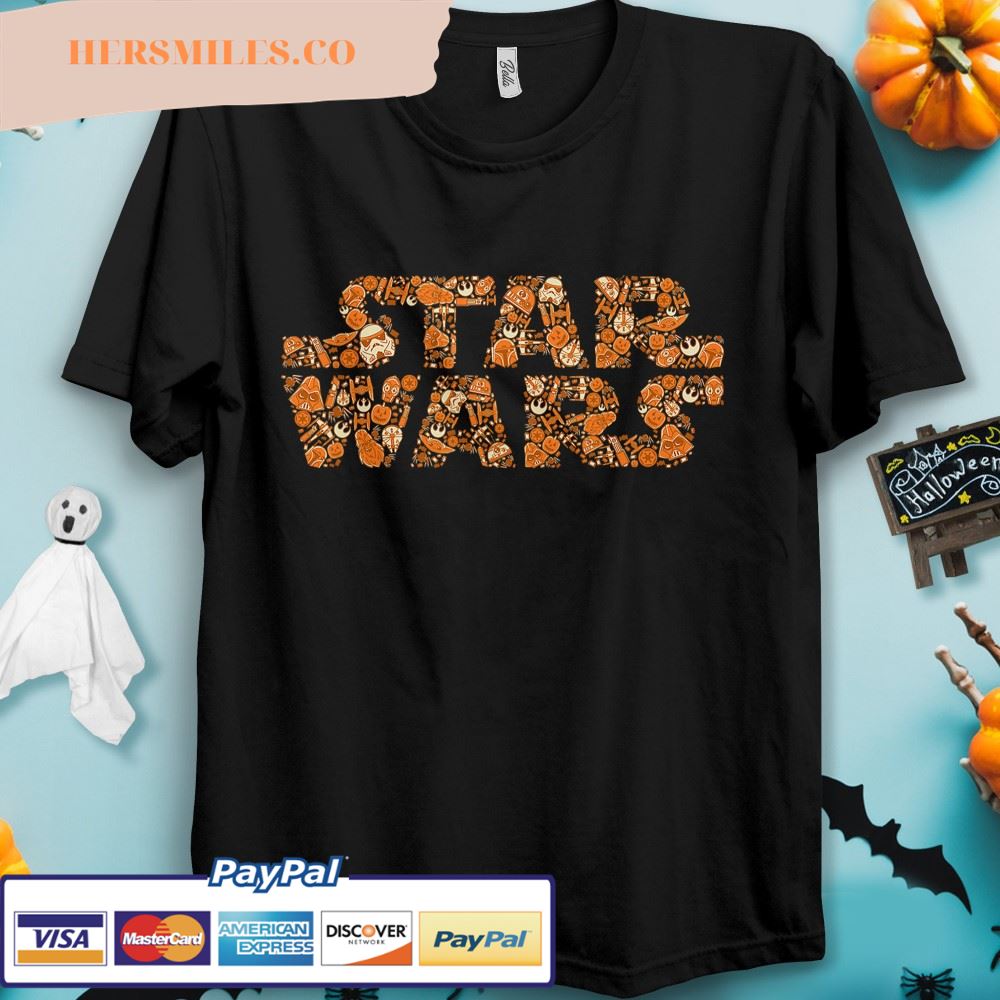 Star Wars Logo Pumpkins in the Galaxy Halloween Unisex Gift T-Shirt