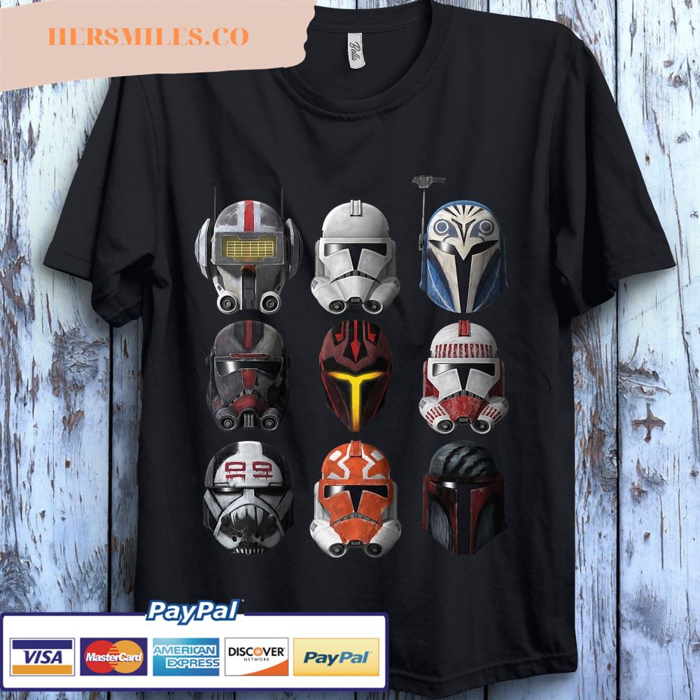 Star Wars The Clone Wars Clone Helmets Unisex Gift T-Shirt