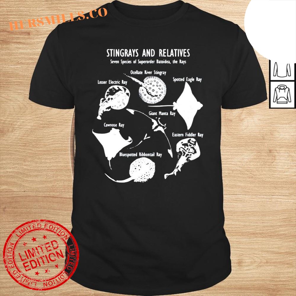 Stingray species manta ray river stingray and more shirt