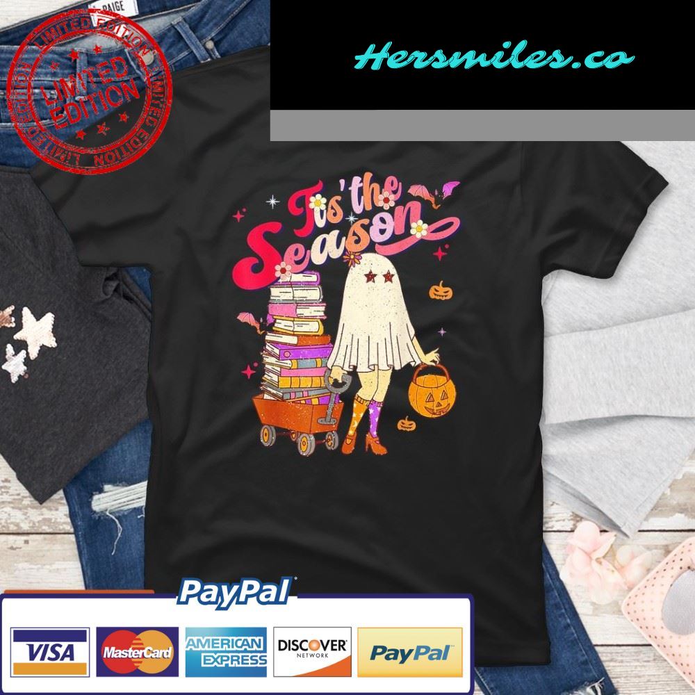 Tis’ The Season Pumpkin Boo 60s 70s Hippie Halloween T-Shirt