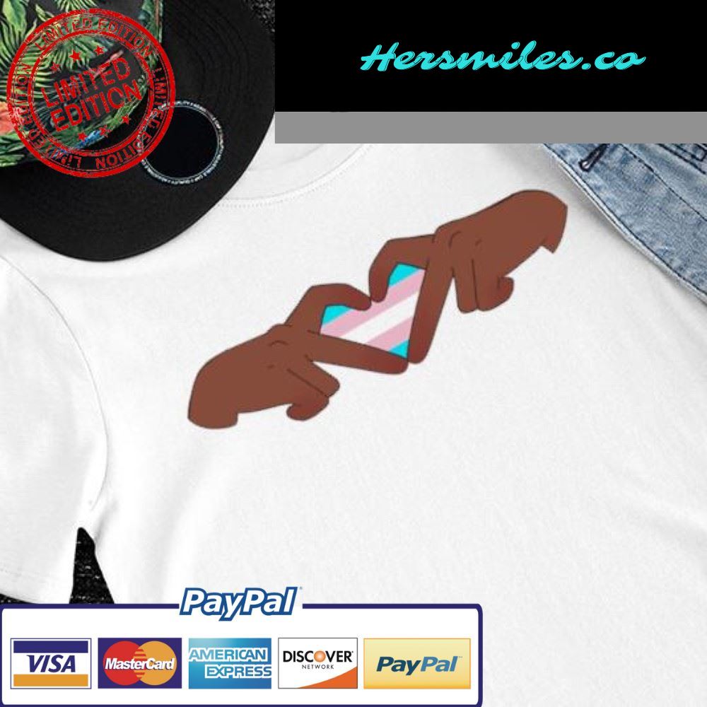 Trans LGBT Pride Heart Hands shirt
