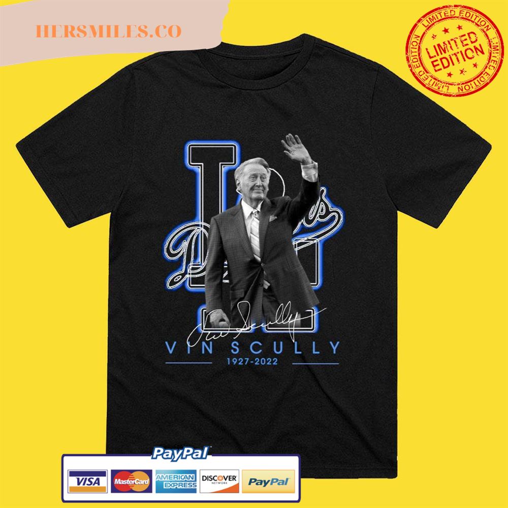 Vin Scully Los Angeles Dodgers Signature Shirt