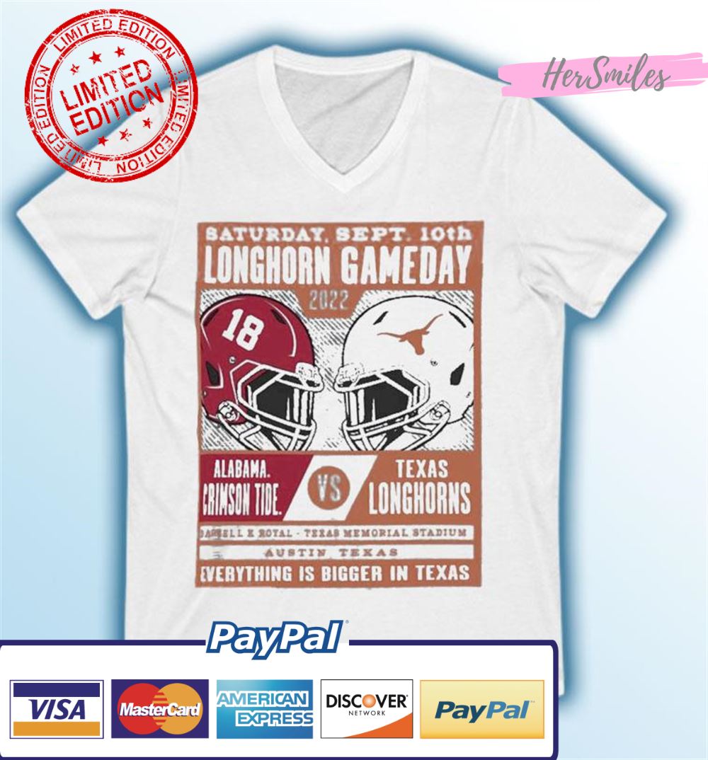 Longhorn Gameday 2022 Alabama Crimson Tide vs Texas Longhorn shirt