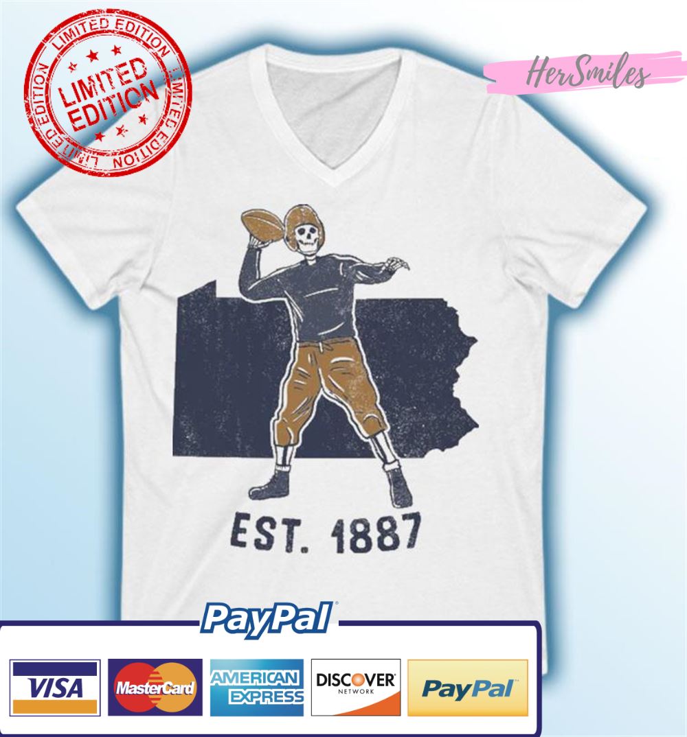 Penn State Football Vintage Skeleton Est 1887 Shirt