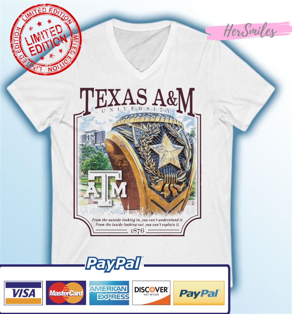 Texas A&ampM Aggie University Ring shirt