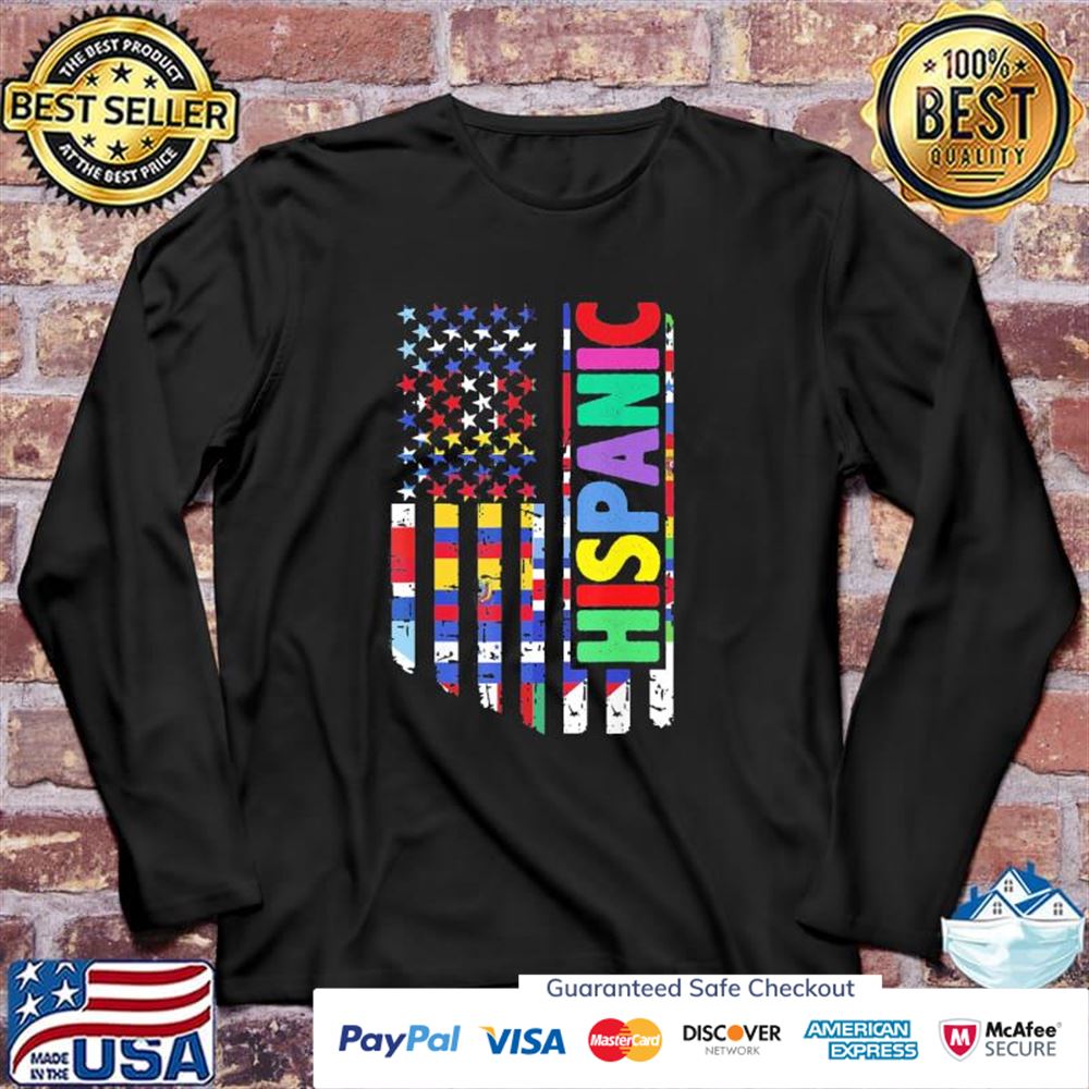 Usa and latin American countries flag hispanic heritage t-shirt Usa and latin American countries flag hispanic heritage t-shirt
