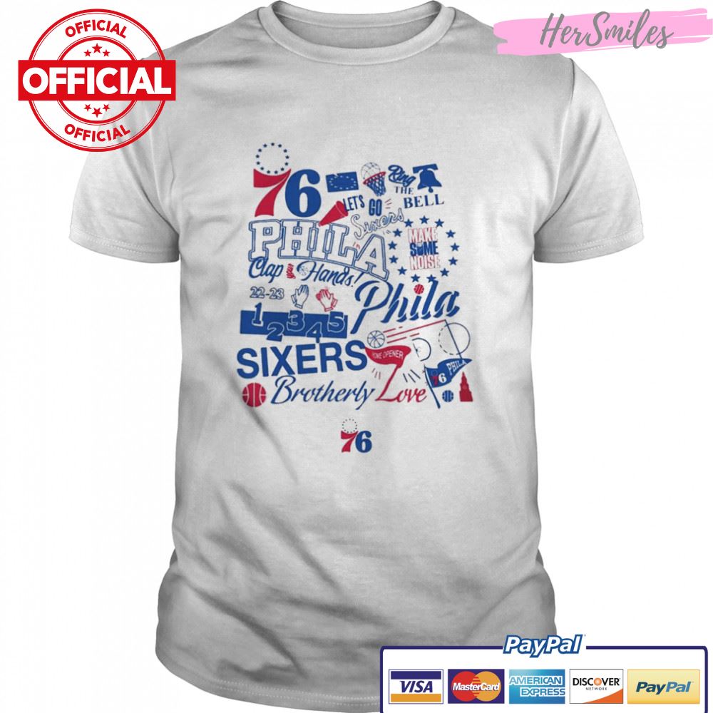 76 phila clap your hand ring the bell make some noise sixers brotherly shirt