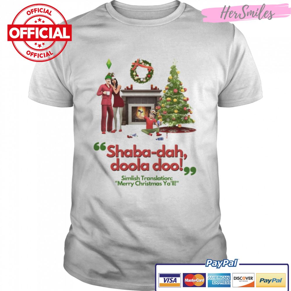 A Sims Simlish Christmas Scene shirt