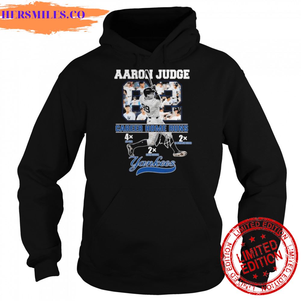 Aaron Judge 62 Career Home Runs New York Yankees signature shirt Aaron Judge 62 Career Home Runs New York Yankees signature shirt