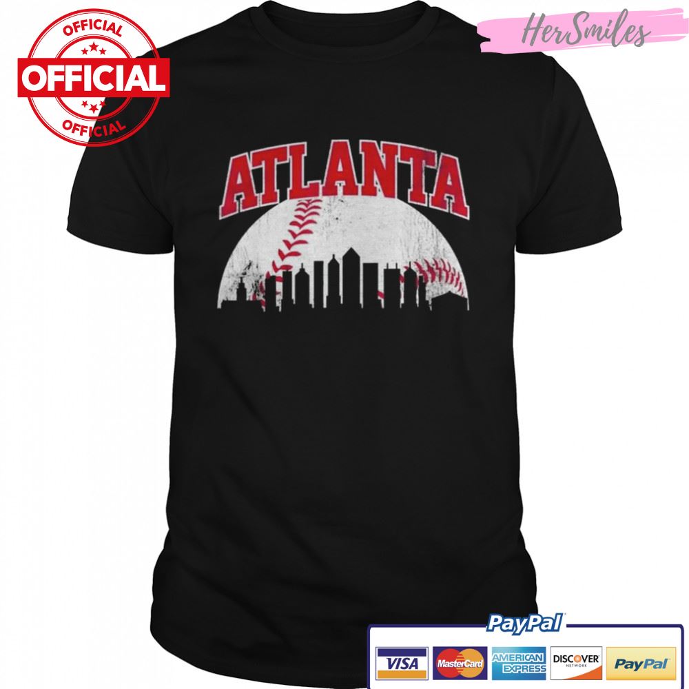Atlanta Baseball Skyline City Gameday Retro Vintage USA Vintage 2022 Shirt