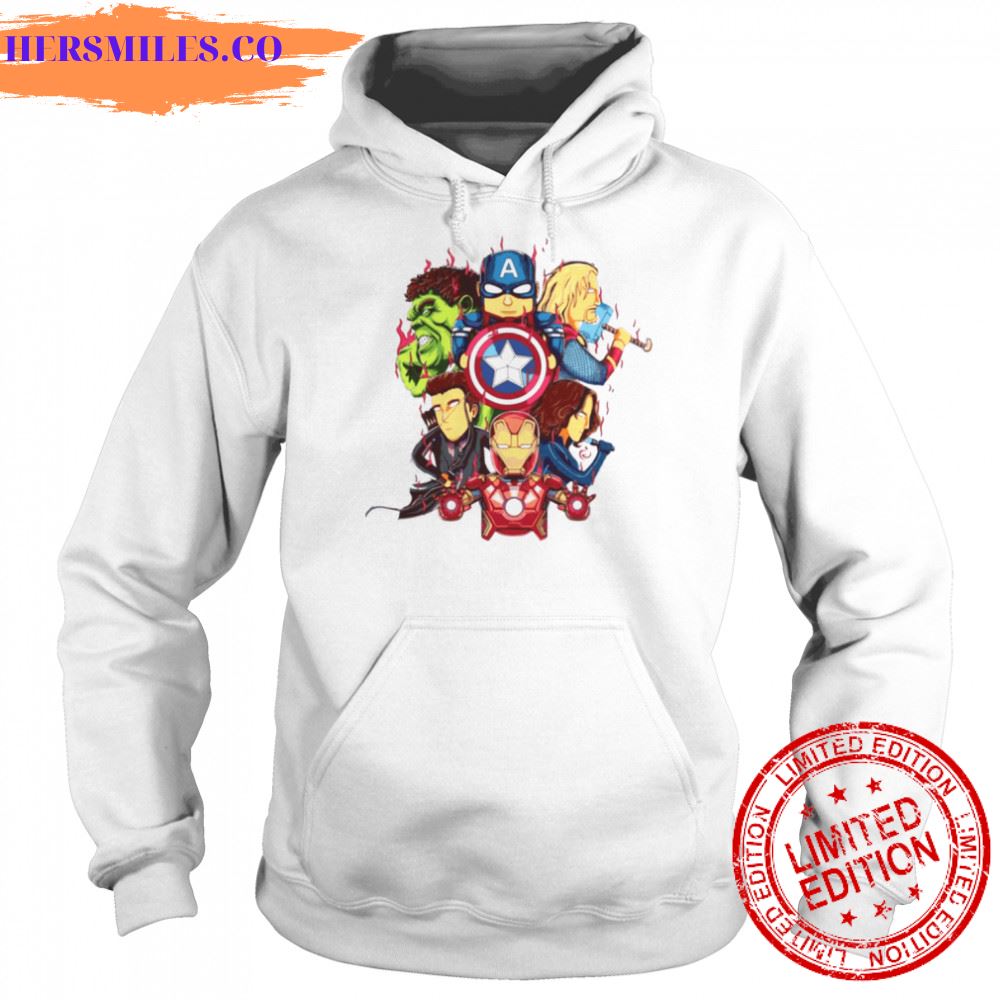 Chibi Design For Kid Avenger United Marvel Squad Shirt - Hersmiles