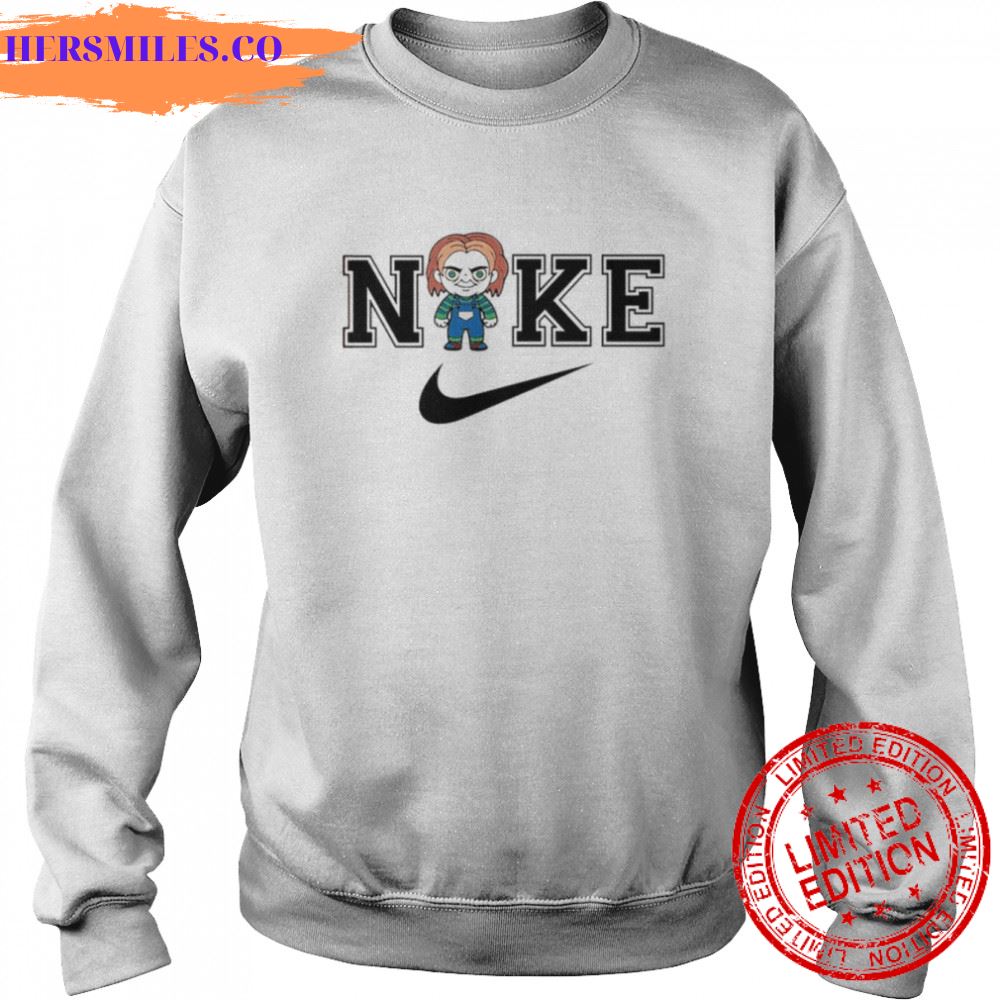 Chucky X Nike Horror Halloween Character Swoosh Logo shirt Chucky X Nike Horror Halloween Character Swoosh Logo shirt