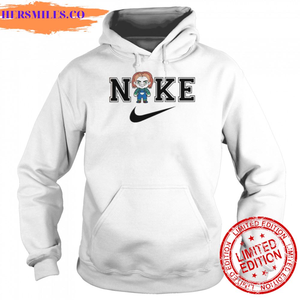 Chucky X Nike Horror Halloween Character Swoosh Logo shirt Chucky X Nike Horror Halloween Character Swoosh Logo shirt