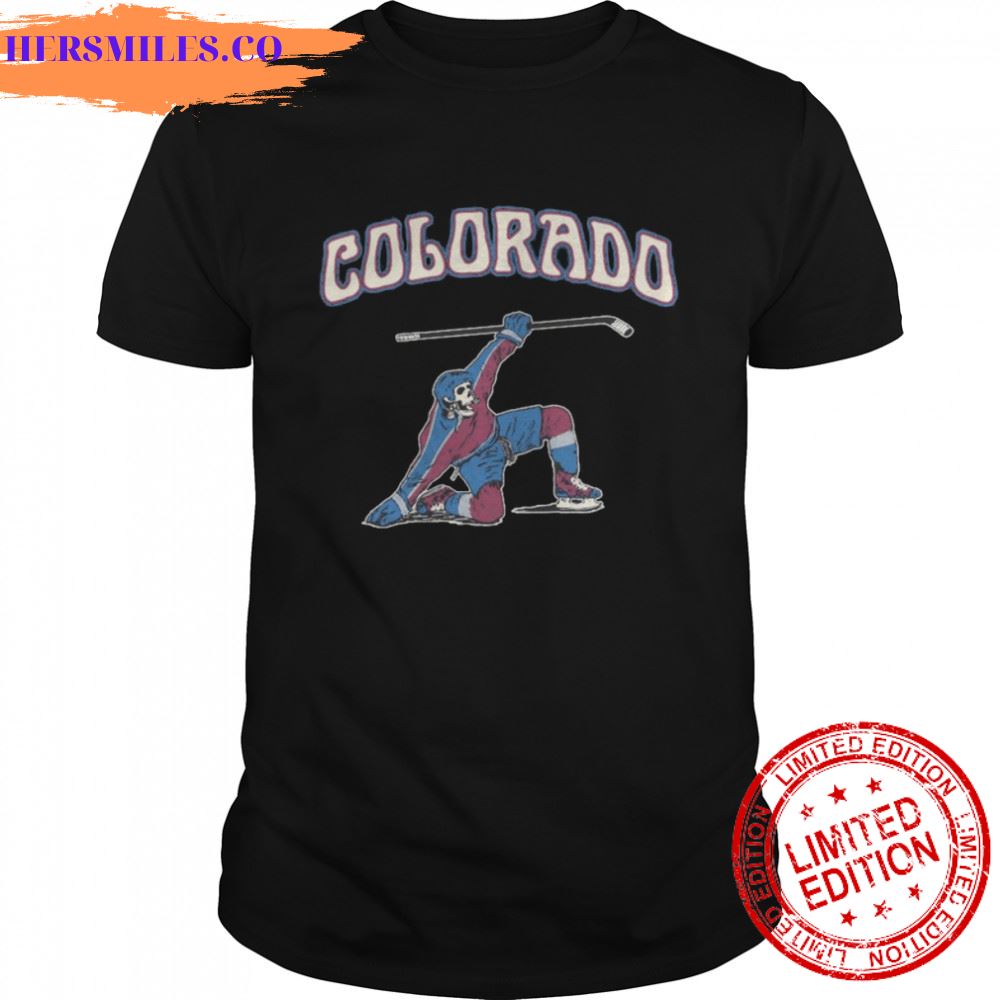 Colorado Avalanche Hockey Skeleton Slapshot shirt