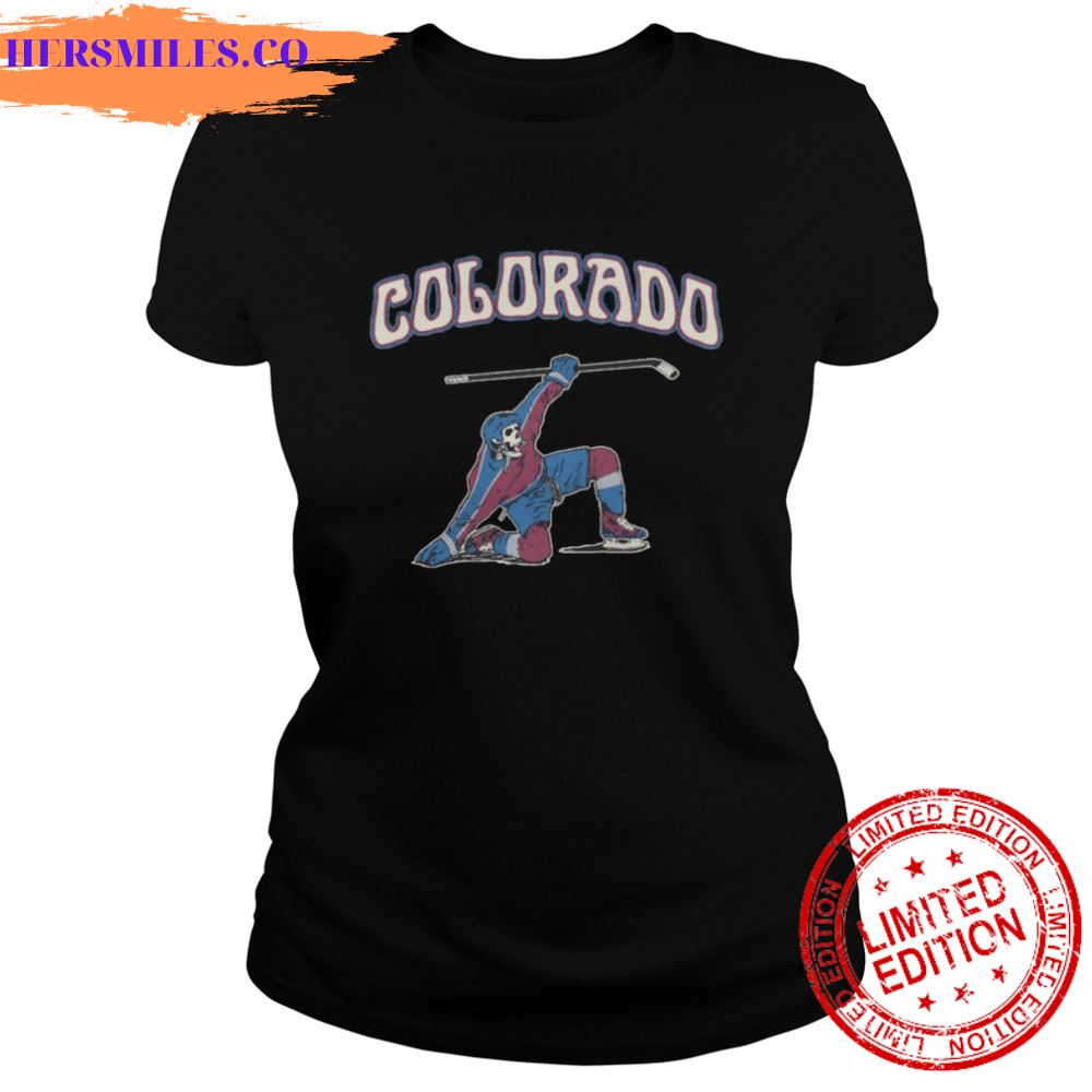 Colorado Avalanche Hockey Skeleton Slapshot shirt