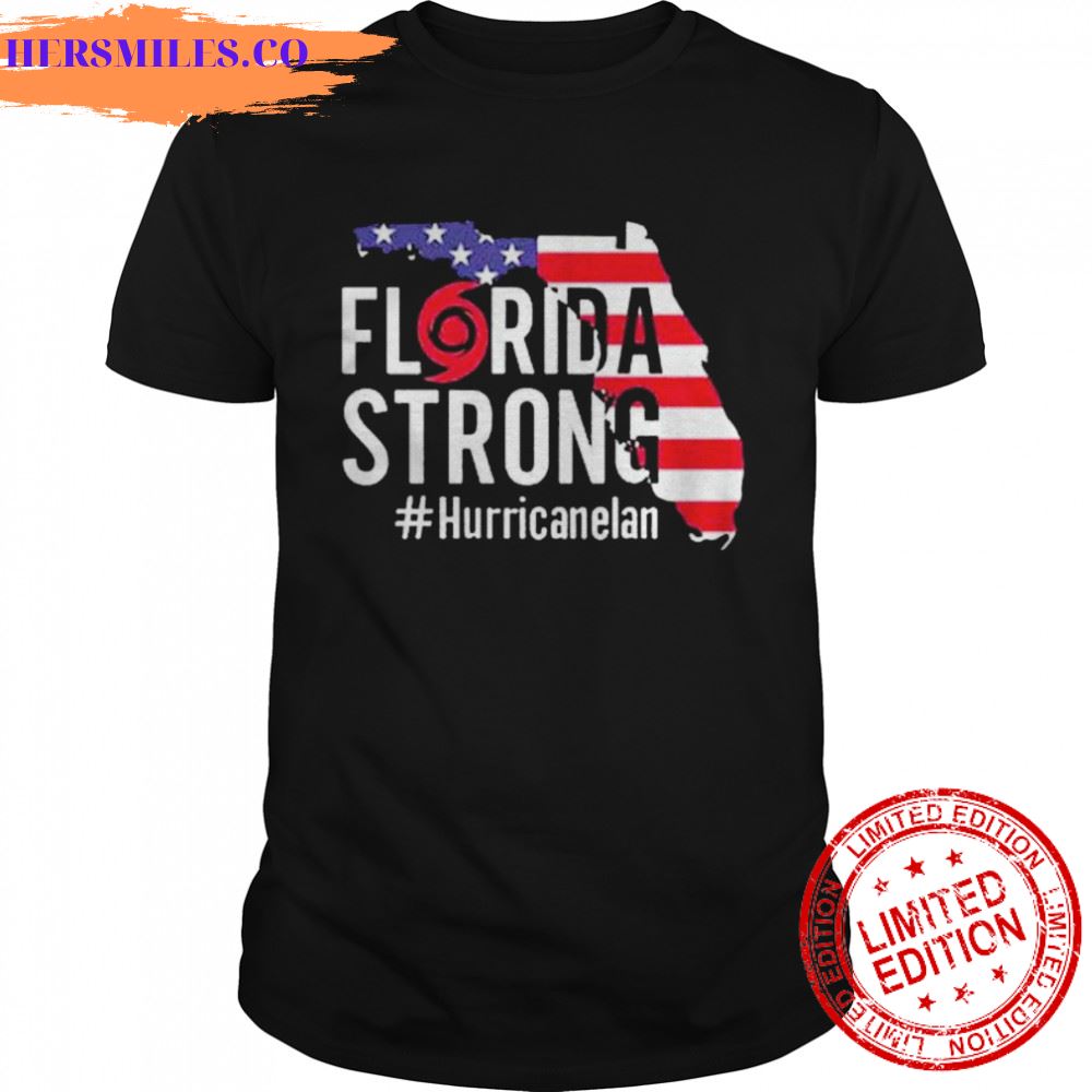 Florida Strong #Hurricane Ian American flag shirt