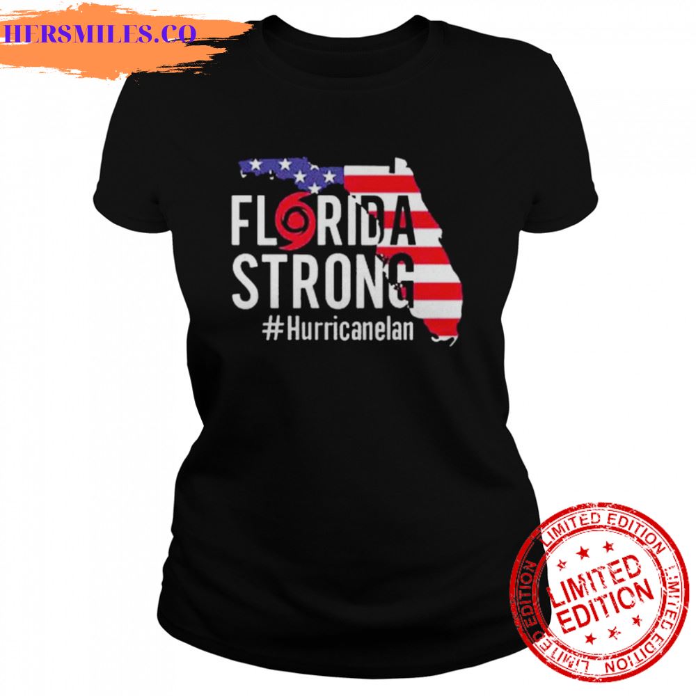 Florida Strong #Hurricane Ian American flag shirt