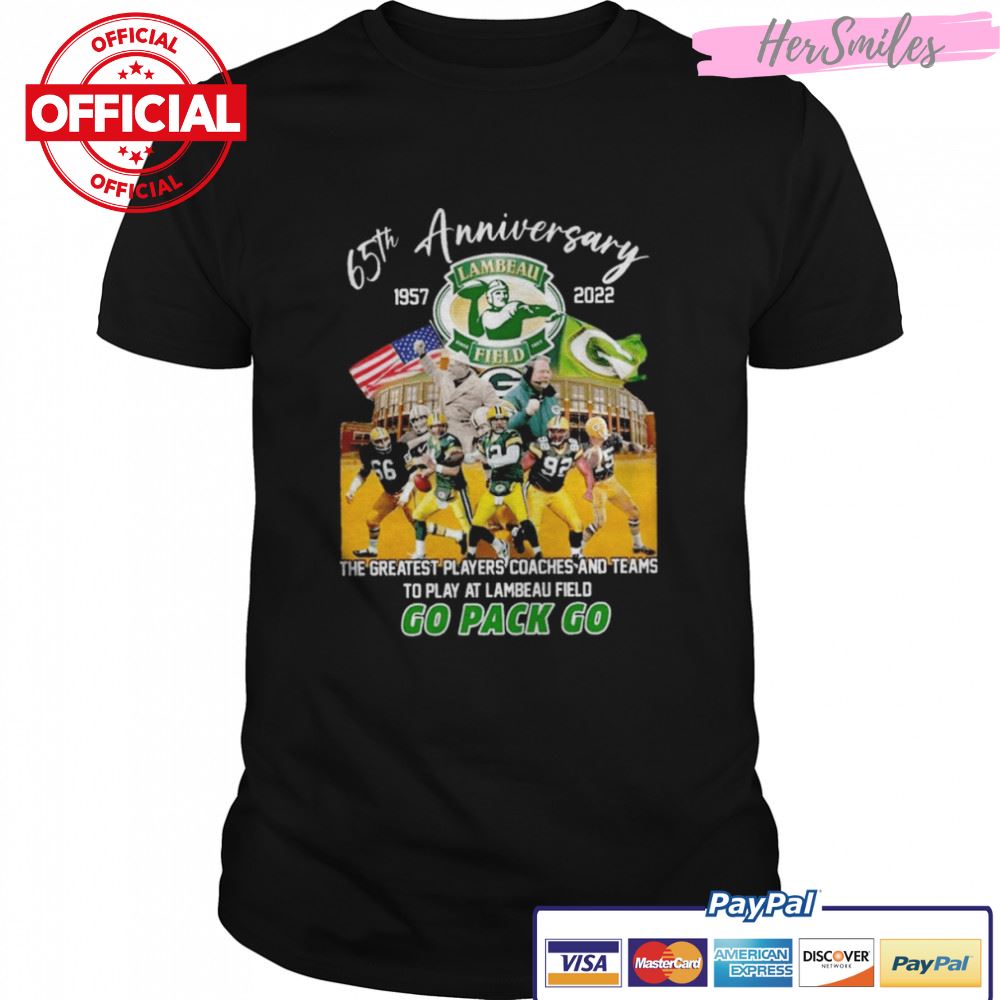 Green Bay Packers 65th anniversary 1957-2022 Lambeau Field Stadium shirt