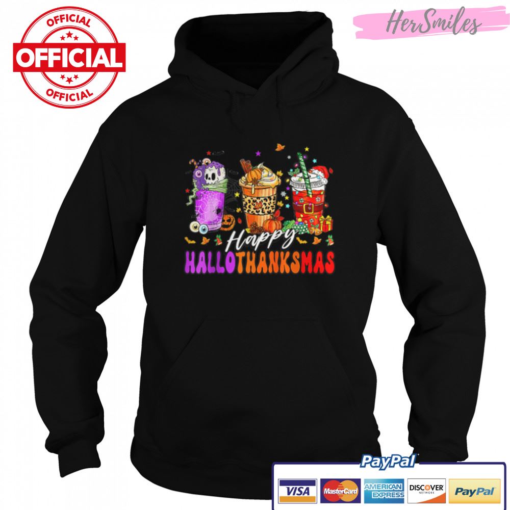 Happy Hallothanksmas Coffee Halloween Thanksgiving Christmas T-Shirt B0BKL2PHTP Happy Hallothanksmas Coffee Halloween Thanksgiving Christmas T-Shirt B0BKL2PHTP