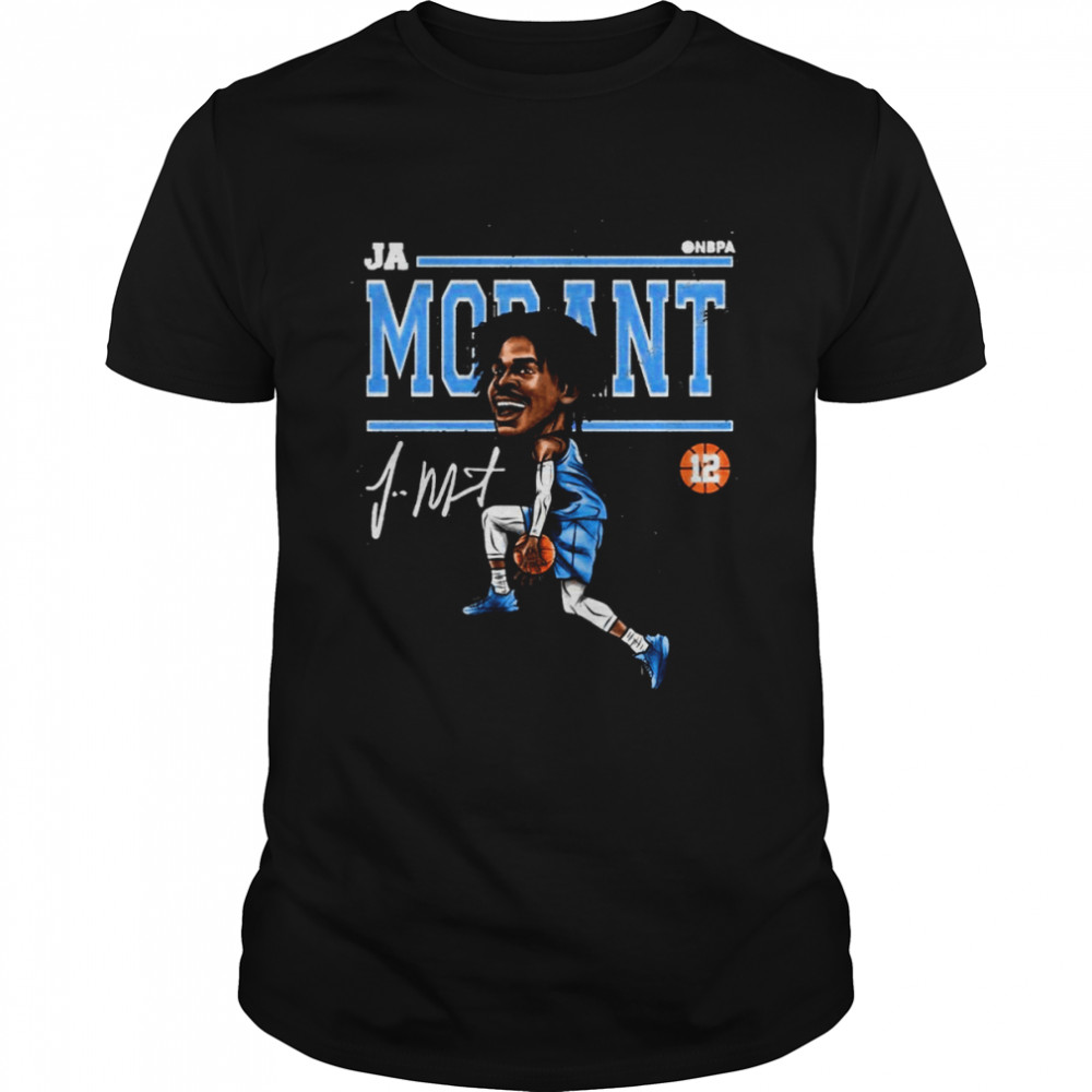 Ja Morant Memphis Grizzlies 500 Level NBA Cartoon Tri-blend T-shirt