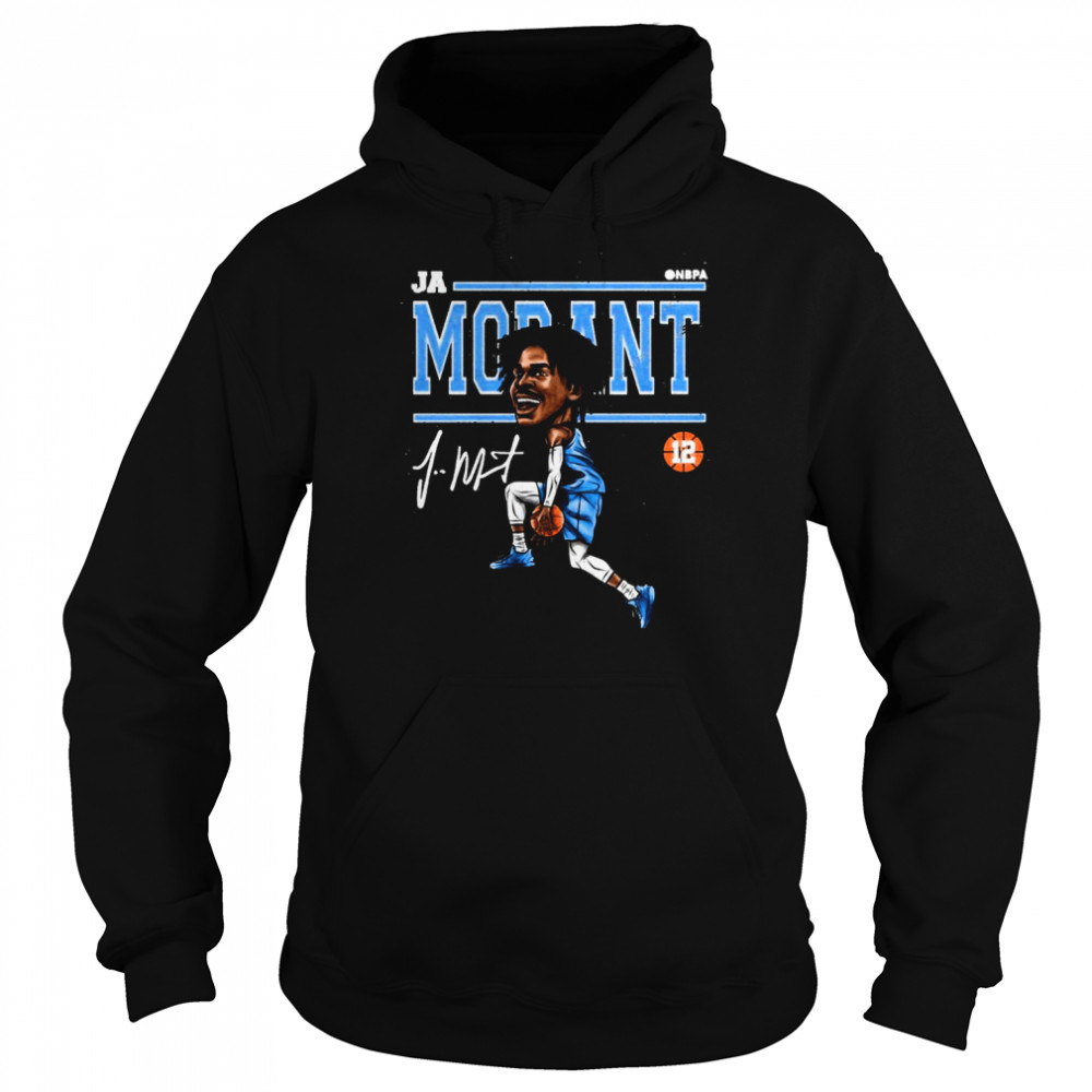 Ja Morant Memphis Grizzlies 500 Level NBA Cartoon Tri-blend T-shirt