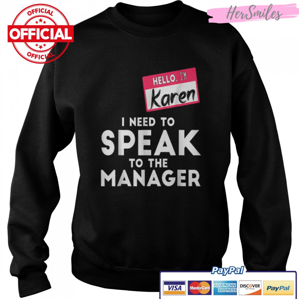 Karen Halloween Costume I Need To Speak To The Manager Funny T-Shirt B0BKL9PZC5 Karen Halloween Costume I Need To Speak To The Manager Funny T-Shirt B0BKL9PZC5