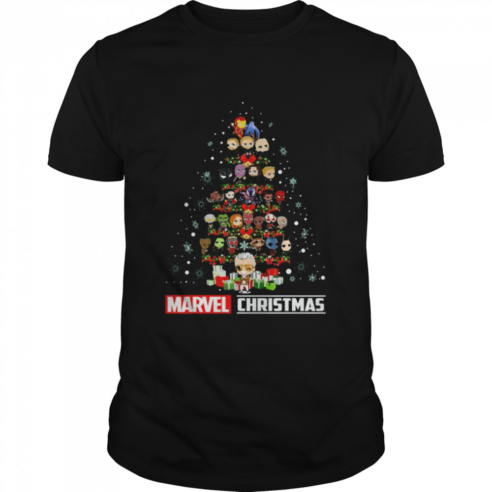 Marvel Avengers Chibi tree Marvel Christmas 2022 shirt
