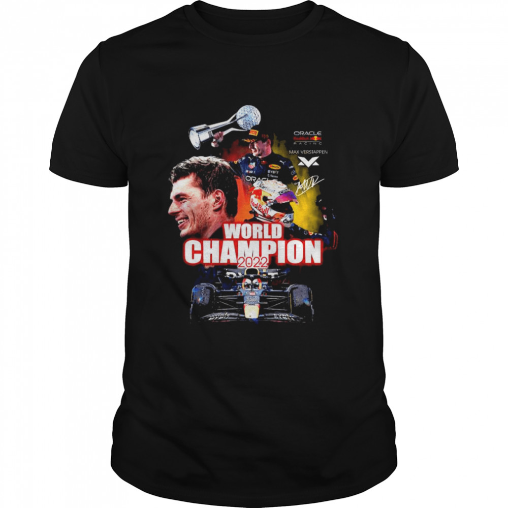 Max verstappen world champions signature 2022 shirt