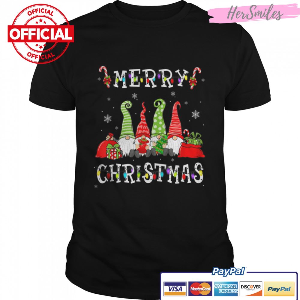 Merry Christmas Gnomes Funny Xmas Gnome T-Shirt B0BKLJHK4V