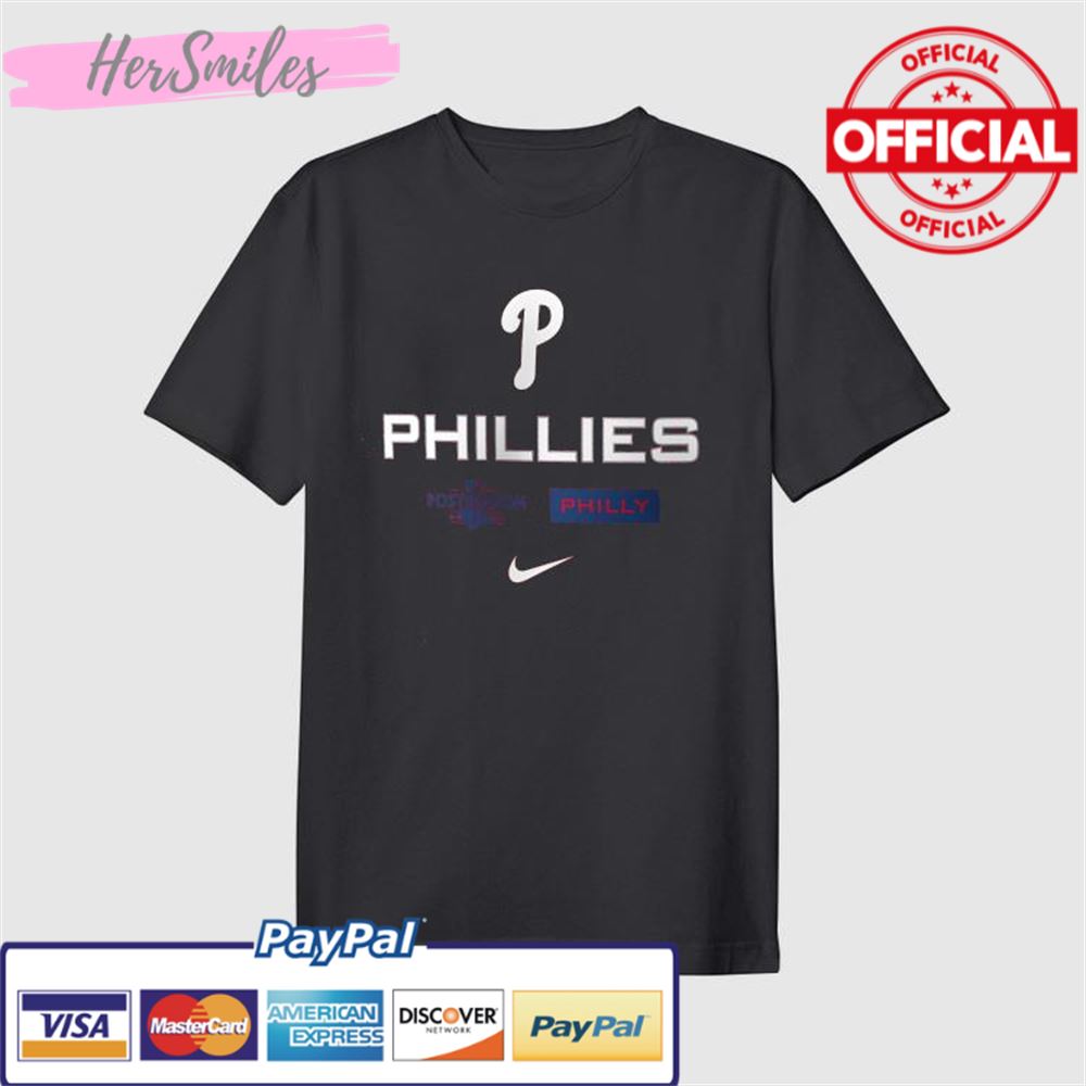 Official Philadelphia Phillies Nike 2022 Postseason Authentic Collection Dugout T-Shirt