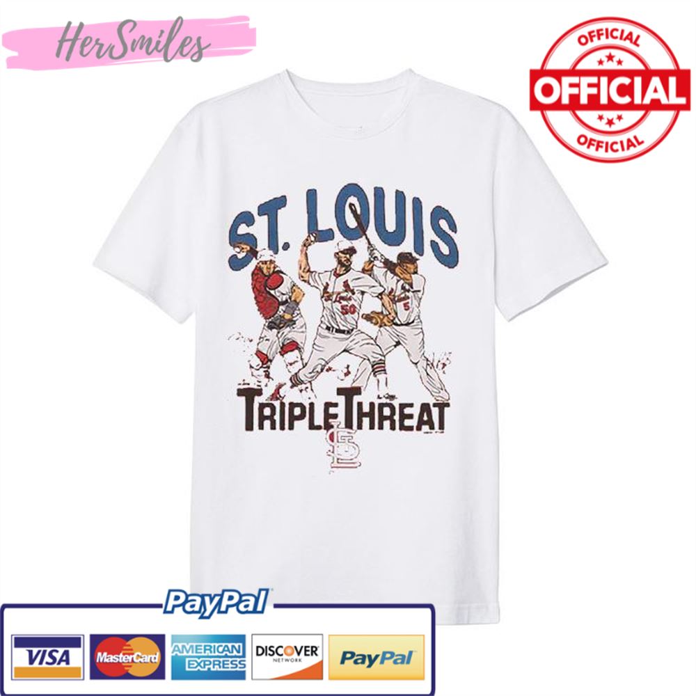 St Louis Cardinals Triple Threat Molina Wainwright Pujols Signatures T-Shirt