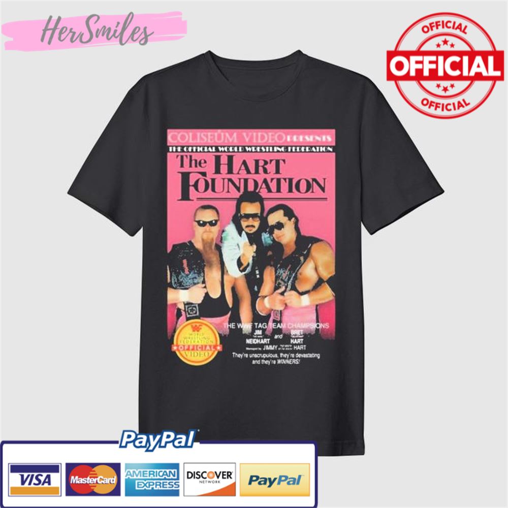 The Hart Foundation Coliseum Home Video Cover T-Shirt