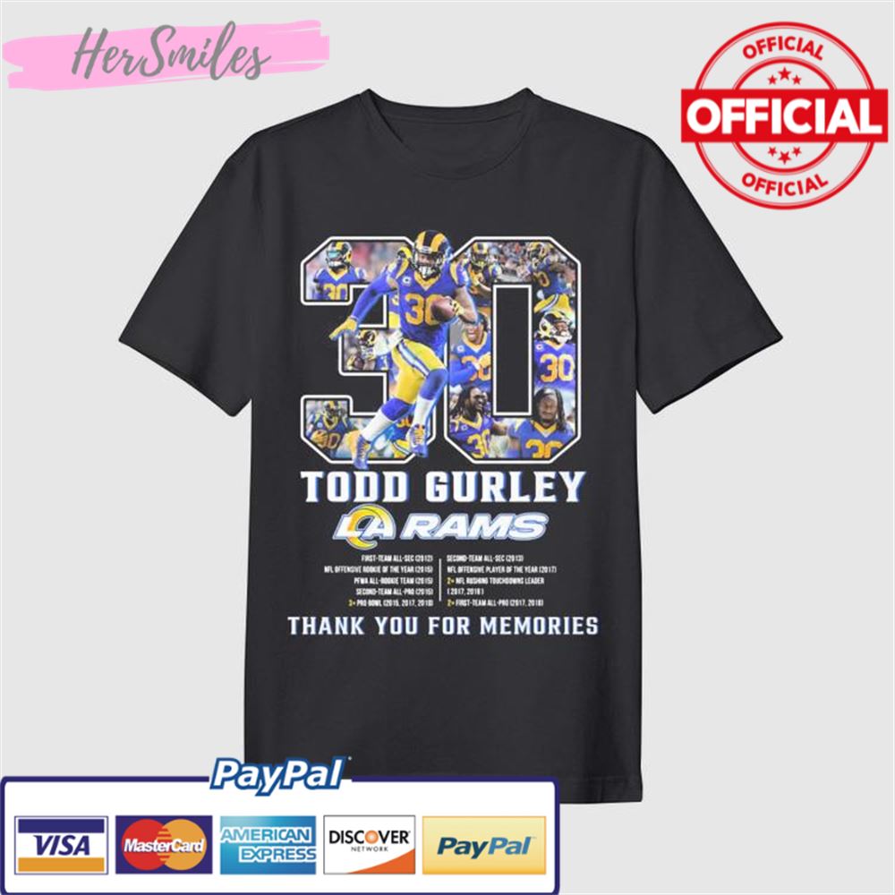 Todd Gurley Los Angeles Rams Thank You For The Memories Shirt