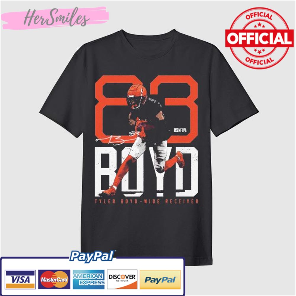 Tyler Boyd Cincinnati Bengals Bold Number Signatures T-Shirt