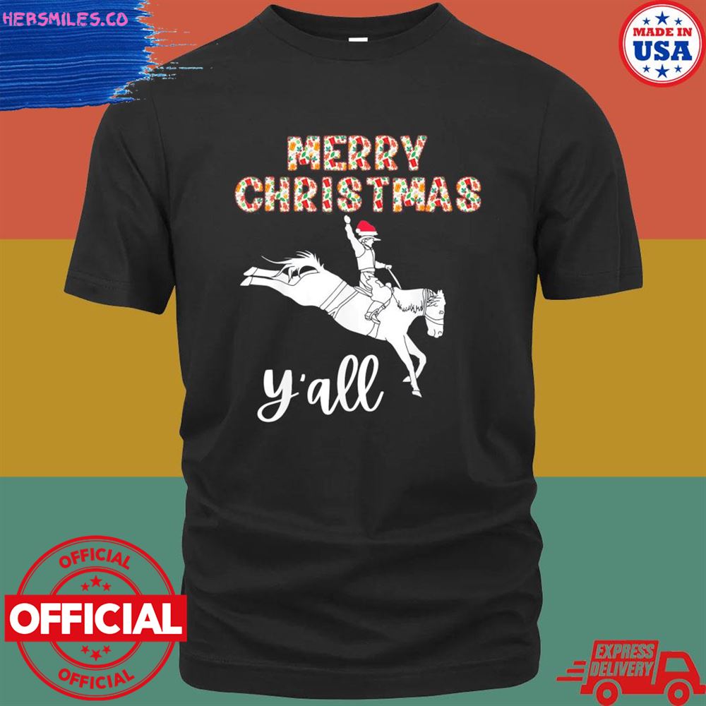 Cowboy Merry Christmas y’all T-shirt