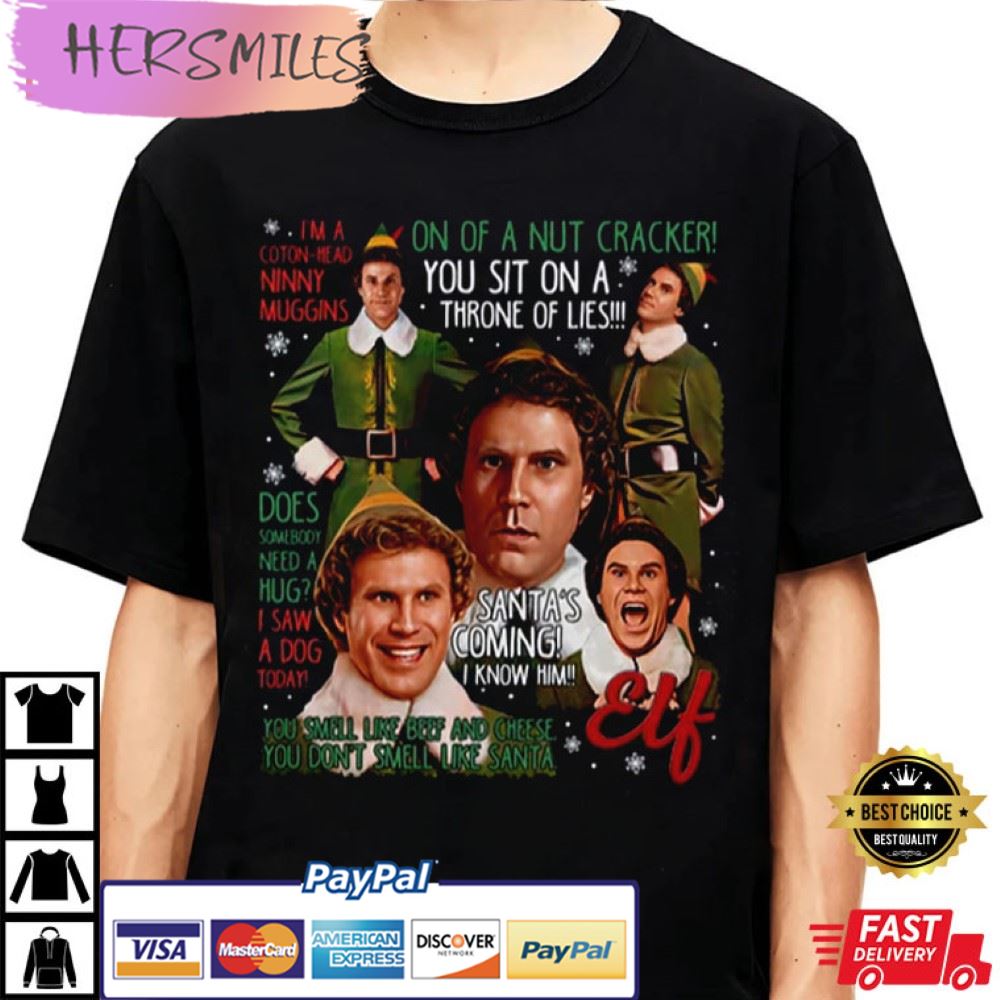 Elf Quotes Buddy Hobbs Vintage Christmas Best T-Shirt
