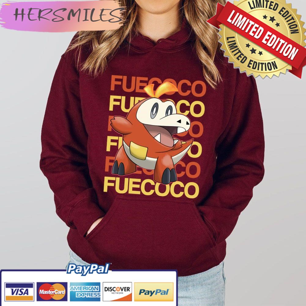 Fuecoco Alligator Of Fire Chibi Cute Happy Trending Unisex Hoodie T-shirt