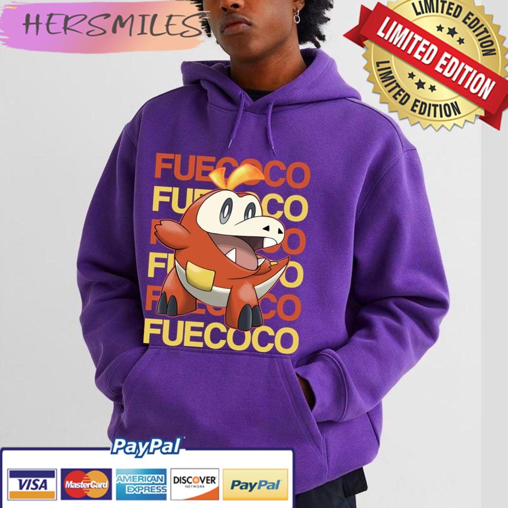 Fuecoco Alligator Of Fire Chibi Cute Happy Trending Unisex Hoodie T-shirt
