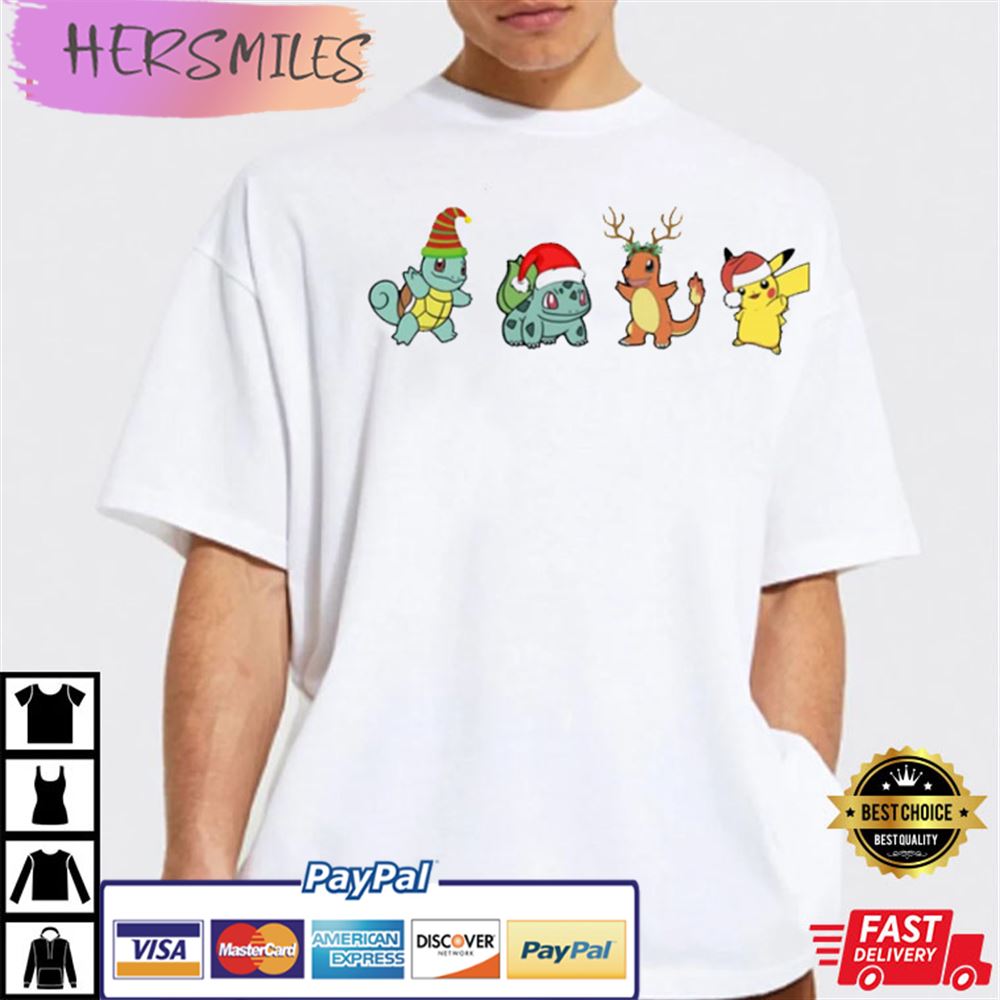 Funny Pokemon Christmas Best T-shirt
