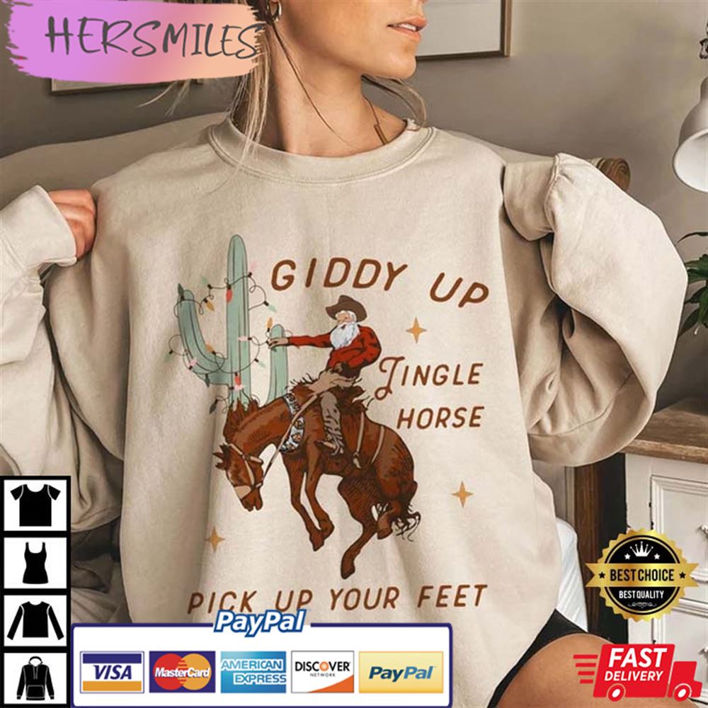 Giddy Up Jingle Horse Pick Up Your Feet Christmas BestT-shirt
