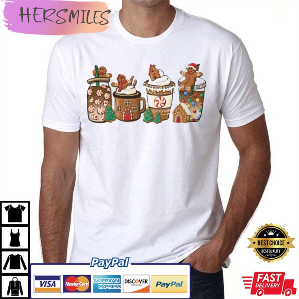 Gingerbread Christmas, Coffee Lover Gift Latte Drink Holiday Xmas Best T-shirt Gingerbread Christmas, Coffee Lover Gift Latte Drink Holiday Xmas Best T-shirt