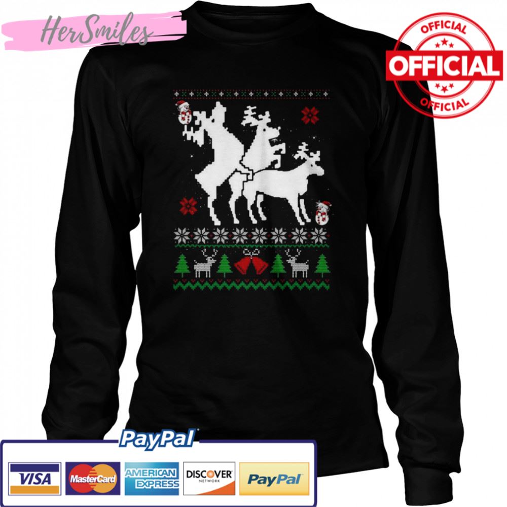 Humping Reindeer Deer Moose Love Ugly Christmas 2022 shirt Humping Reindeer Deer Moose Love Ugly Christmas 2022 shirt